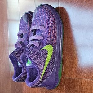 EUC Nike NoTie KD8 Purple Green Sneakers